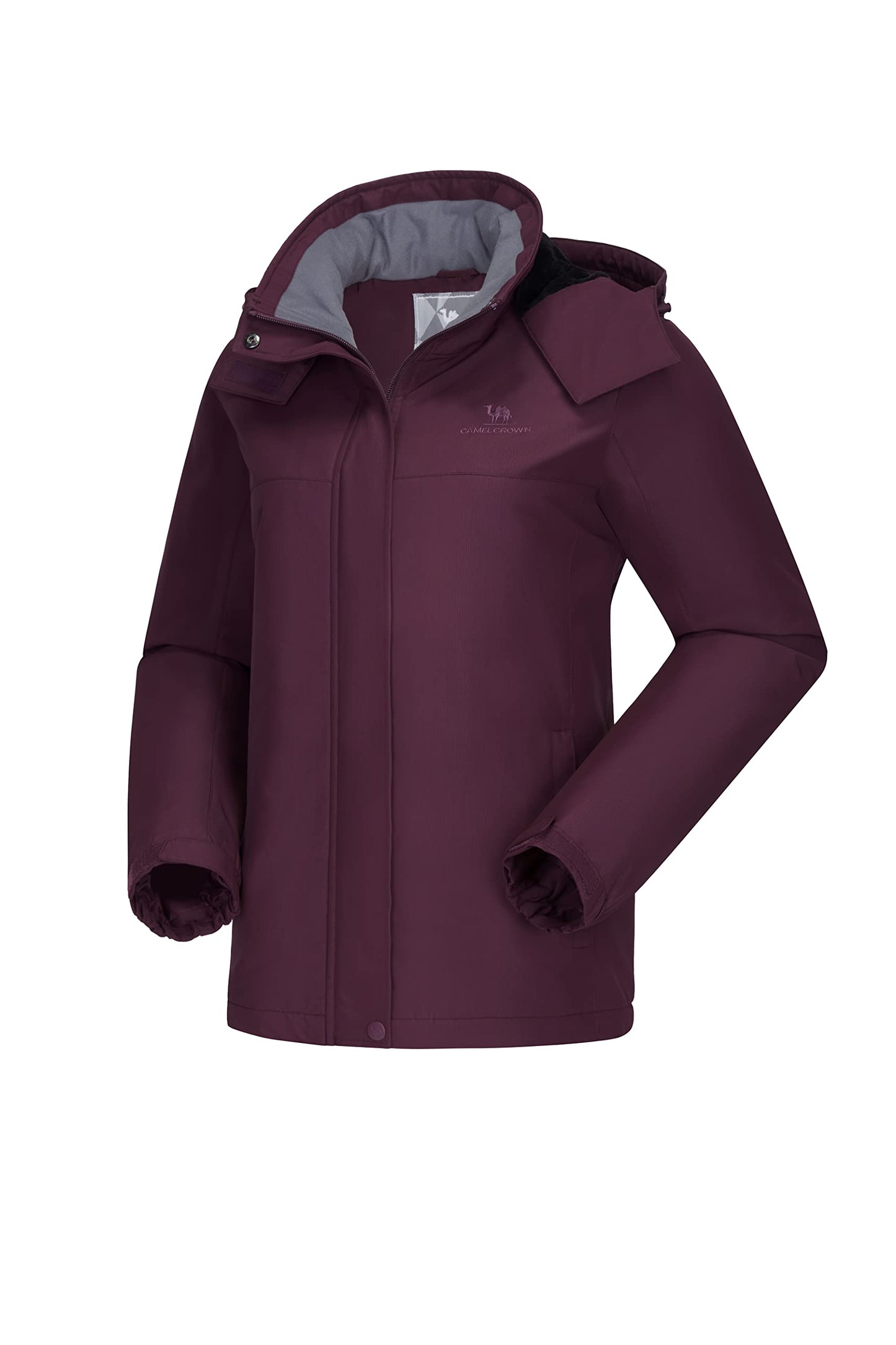 CAMEL CROWN Women's Ski Jacket Thicken Winter Snow Coat Warm Fleece Mountain Waterproof Female Jacket Hooded Windbreaker