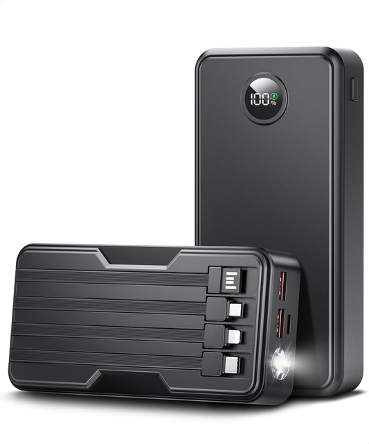 UYAYOHU Power Bank 40000mAh Portable Charger 22.5W with 5 Outputs & 2 Inputs LED Display Equipped with Flashlight External Battery Pack for iPhone 16/15/14, Samsung, Etc