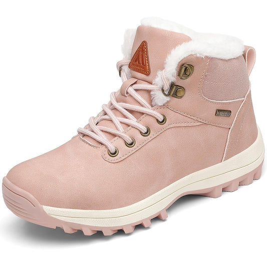 Mishansha Snow Boots for Women – Waterproof Winter Hiking Boots with Warm Fur Lining, Anti-Slip Sole, Insulated Outdoor Cold Weather Booties