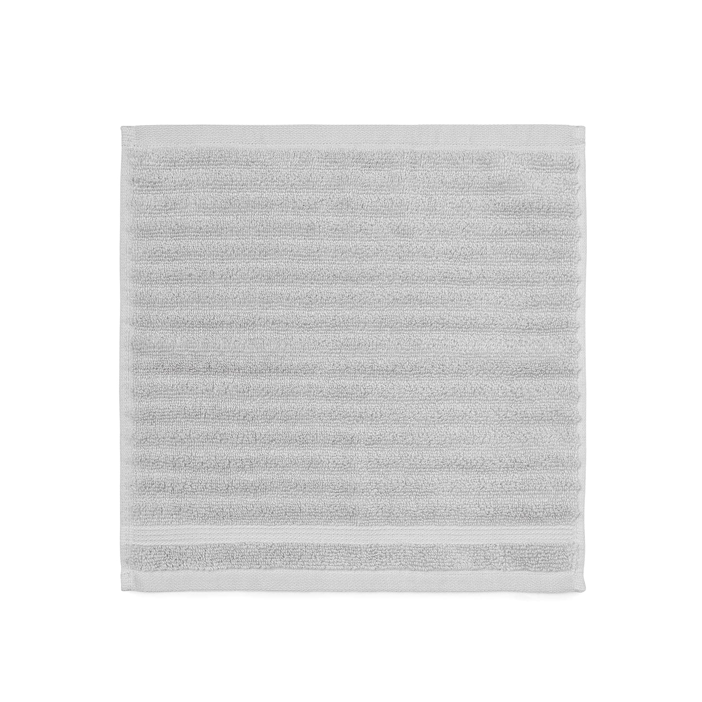 Martha Stewart 100% Cotton Bath Towels Set of 6 Piece, 2 Bath Towels, 2 Hand Towels, 2 Washcloths, Quick Dry Towels, Soft & Absorbent, Bathroom Essentials, Towel Sets for College Dorm, Textured Gray
