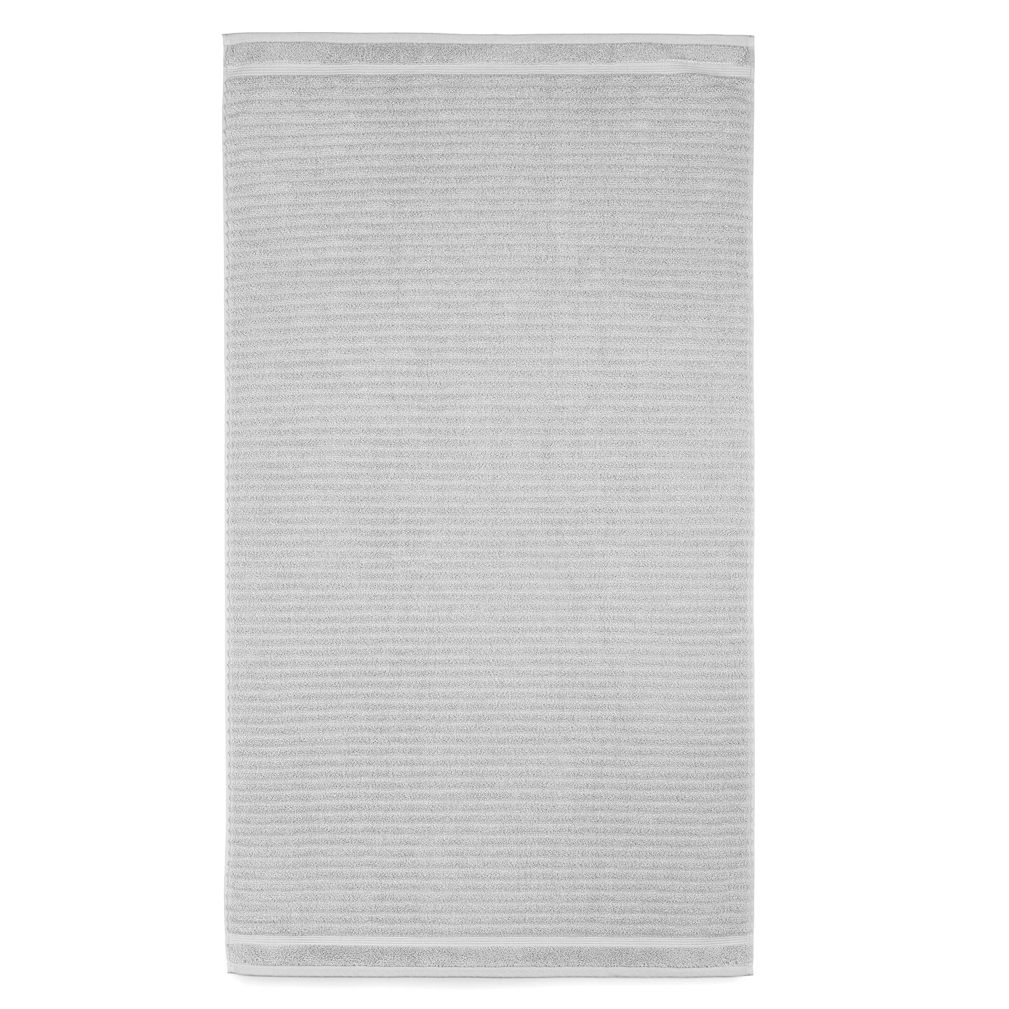 Martha Stewart 100% Cotton Bath Towels Set of 6 Piece, 2 Bath Towels, 2 Hand Towels, 2 Washcloths, Quick Dry Towels, Soft & Absorbent, Bathroom Essentials, Towel Sets for College Dorm, Textured Gray
