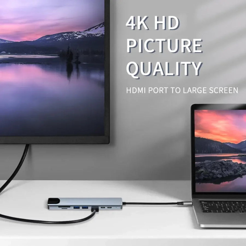 8 in 1 USB Docking Station Hub