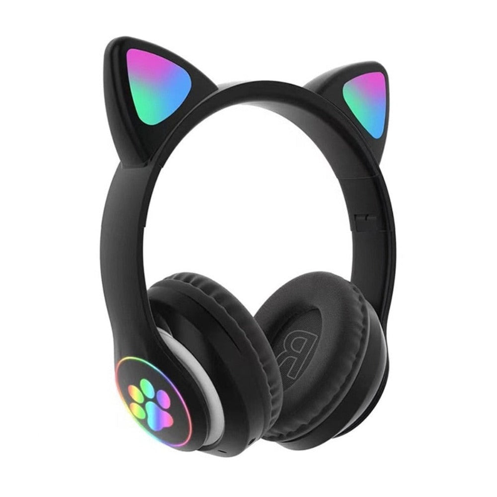 Cartoon LED Cat Ear Bluetooth Headphones