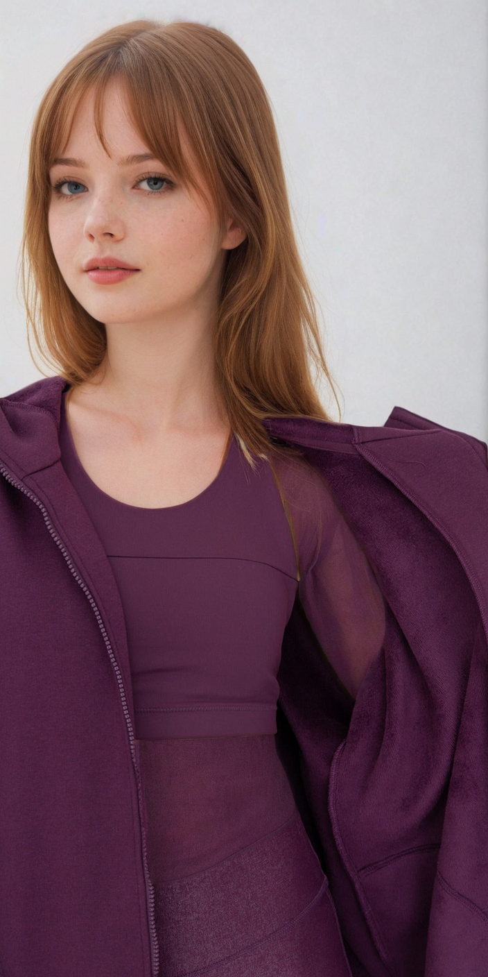 Cozy Comfort Zip Up Hoodie Jacket Burgundy