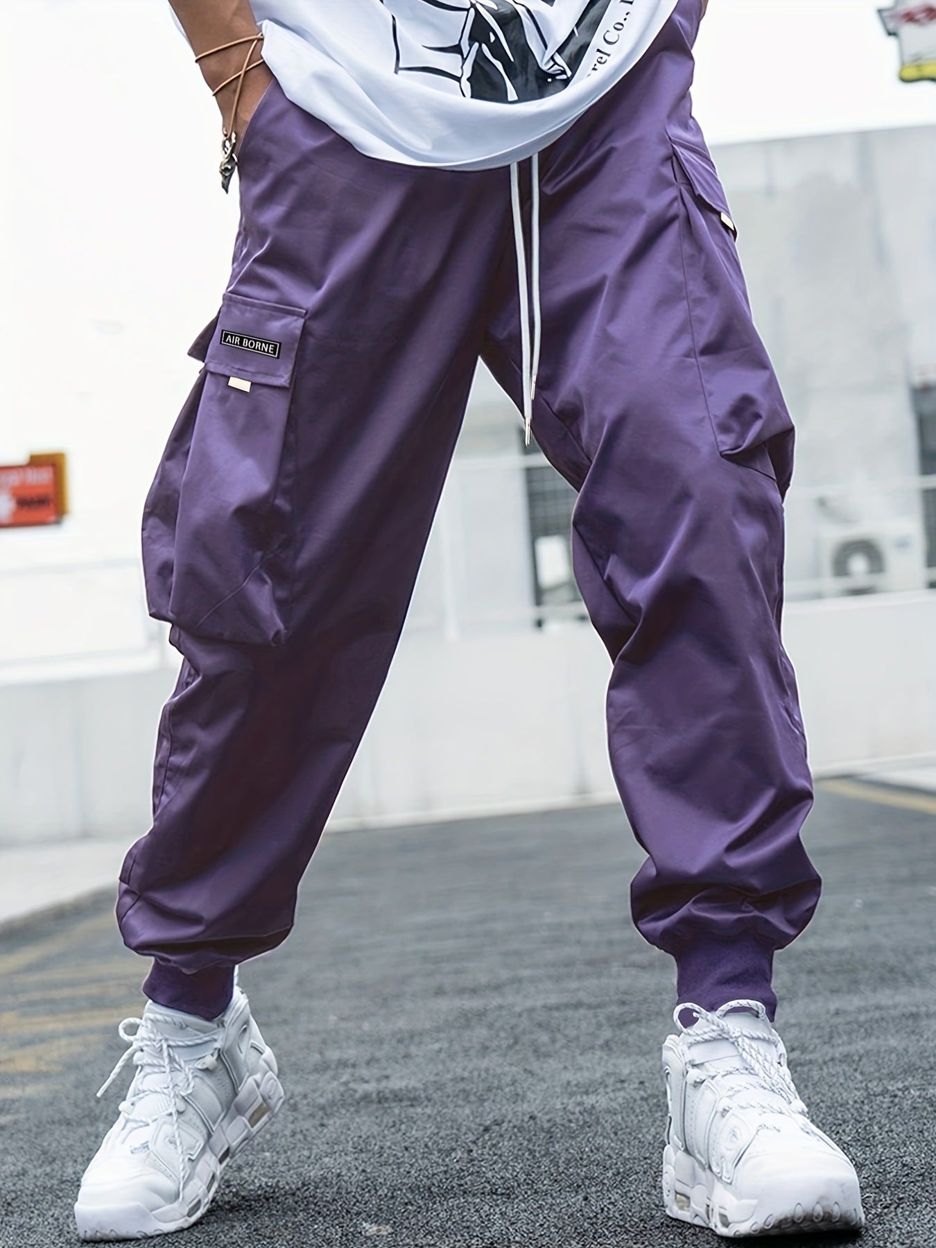 Men’s Multi‑Pocket Drawstring Cargo Pants