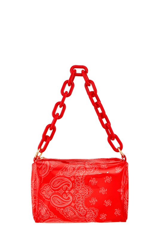 Amoeba Print Transparent Pouch Bag