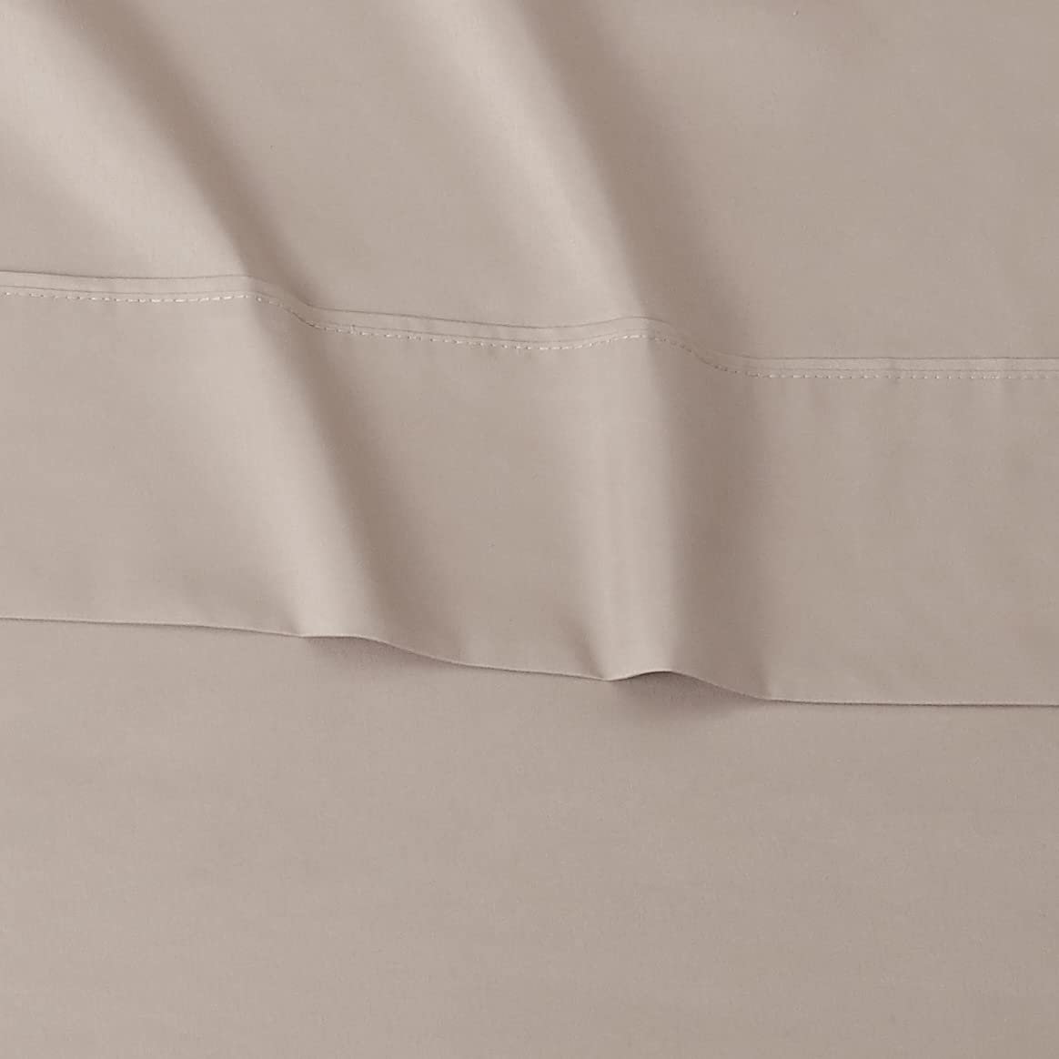 Amazon Basics Lightweight Super Soft Cooling, Easy Care Breathable Wrinkle Free Microfiber Comfortable 4-Piece Bed Sheet Set with 14-Inch Deep Pockets, Queen, Taupe, Solid