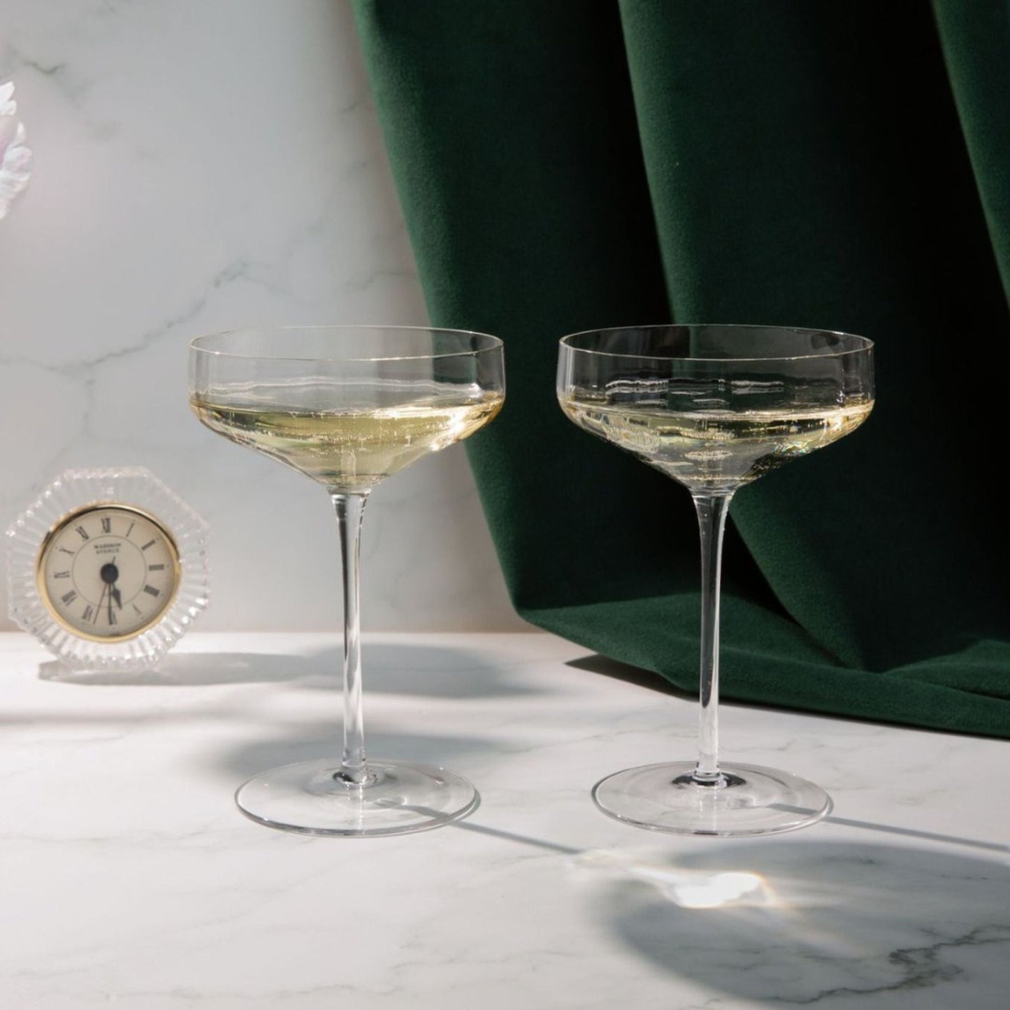 Angled Coupe Glasses