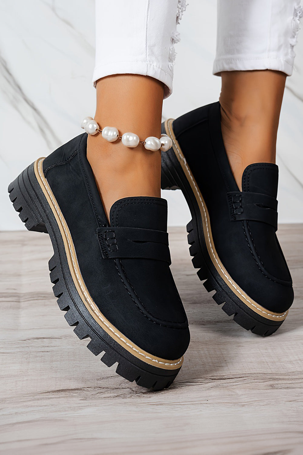 Lyra Slip On Chunky Loafers