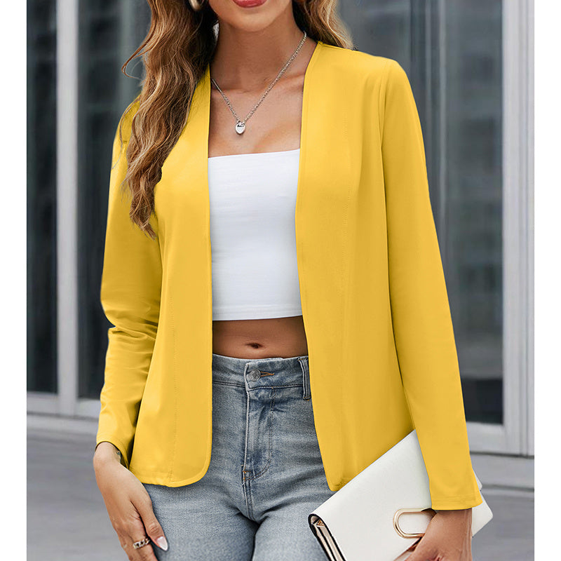 Women’s Plus‑Size Open‑Front Casual Blazer