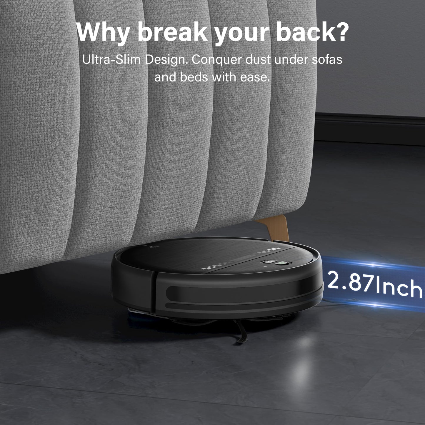 ZC WAS Robot Vacuum and Mop Combo, 2-in-1 Robot Vacuum Cleaner, Perfect for Pet Hair, Hard Floor and Carpet, Anti-Bump, Anti-Fall, App, Voice and Remote Control