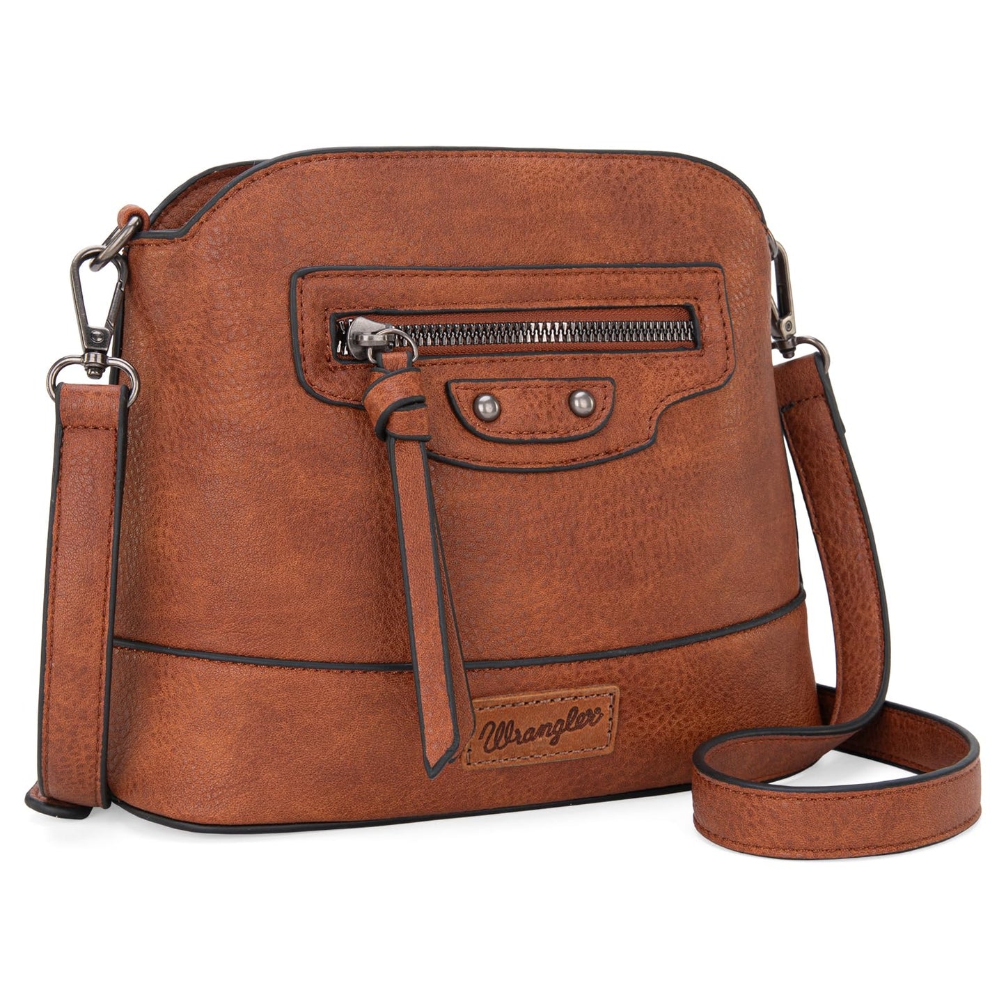 Wrangler Small Crossbody Bags for Women Shoulder Cute Purses and Handbags with Adjustable Strap Brown WG145-211-2BR