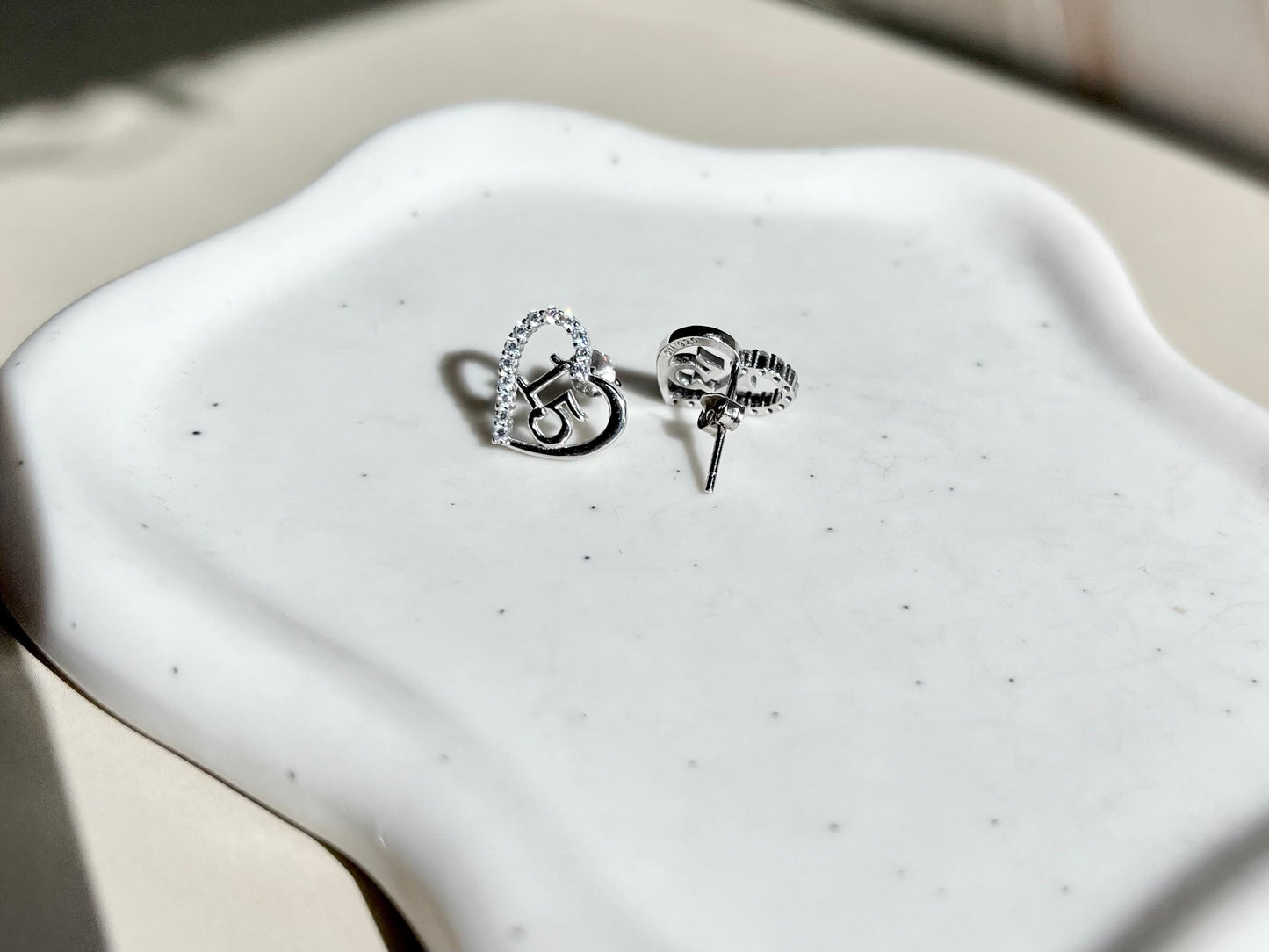 Quinceañera Jewelry Set Sterling Silver .925 – Necklace & Heart Earrings for Girls | Set de Joyería de Quinceañera Plata .925