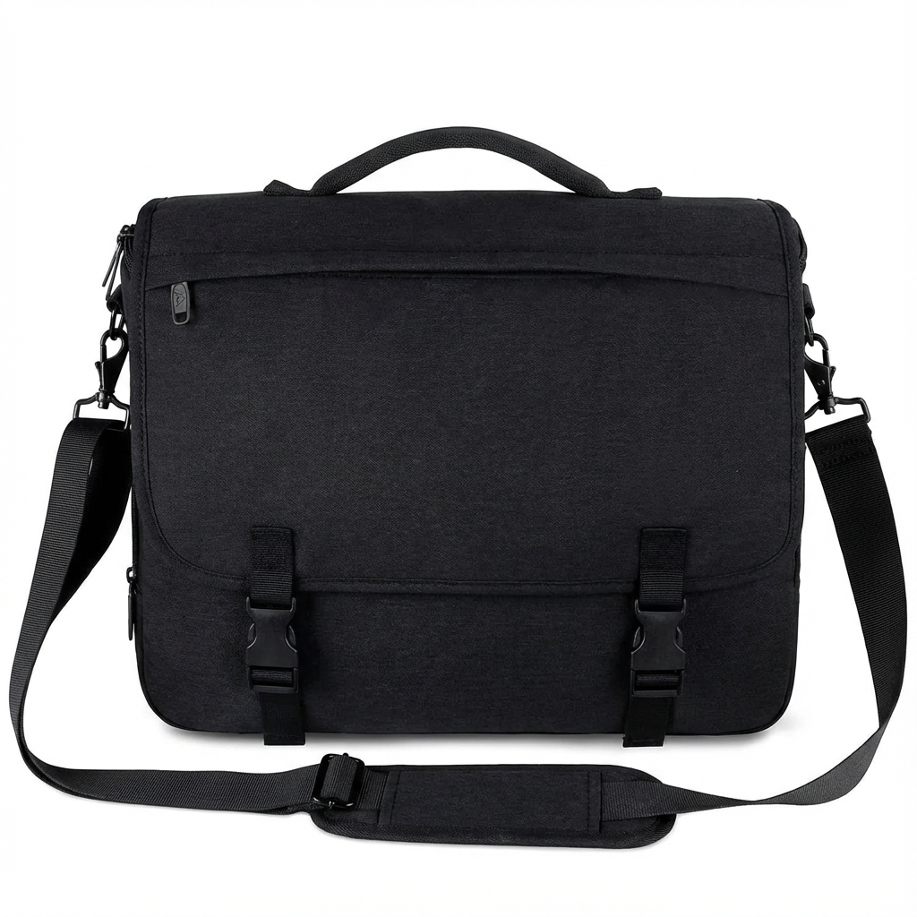 Nylon Messenger Bag – Water-Resistant 15.6″ Laptop Crossbody