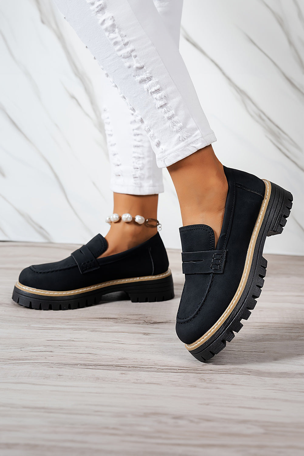 Lyra Slip On Chunky Loafers