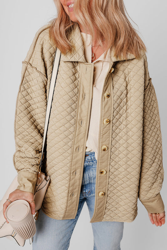 Celeste Quilted Puffer Buttoned Shacket