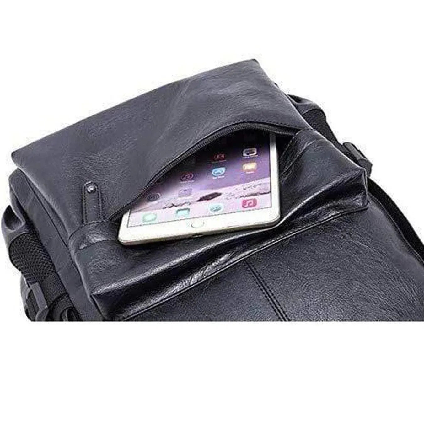 Leather Laptop Backpack – Scratch-Proof 15.6″ Carry